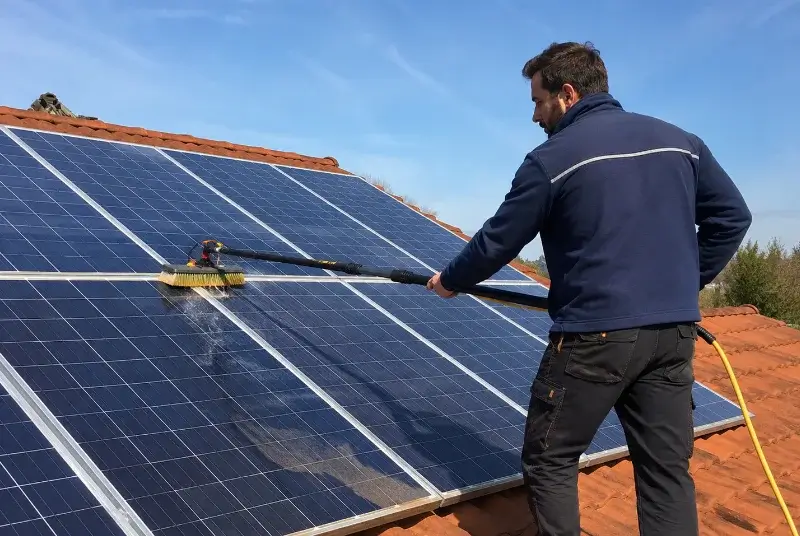 Nettoyage et entretien de panneaux solaires au Cuing
